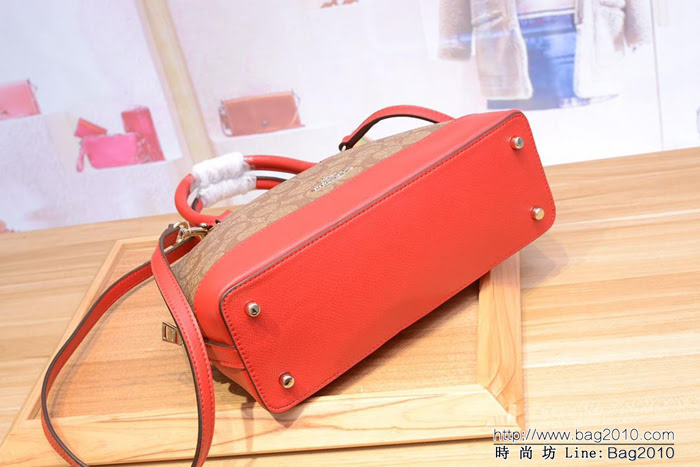 COACH蔻馳 原單級別 配頭層牛皮 coach蔻馳貝殼包 37249 手提斜挎包  Chz1555